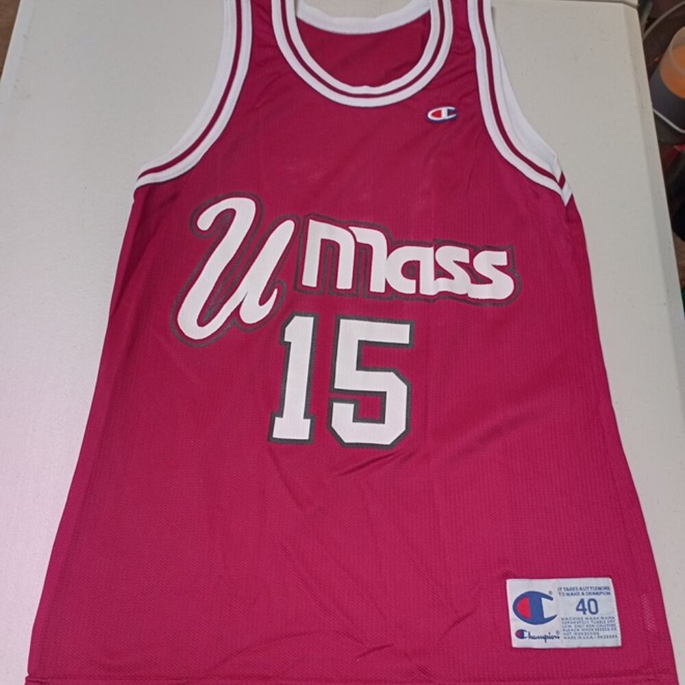 Champion Lou Roe Umass NCAA Basketball Jersey Adult Medium 40
